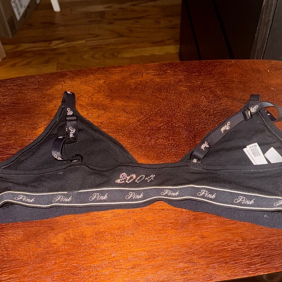 PINK Victoria's Secret Black Triangle Bra - Picture 6 of 8